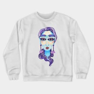 Hypnotized woman portrait Crewneck Sweatshirt